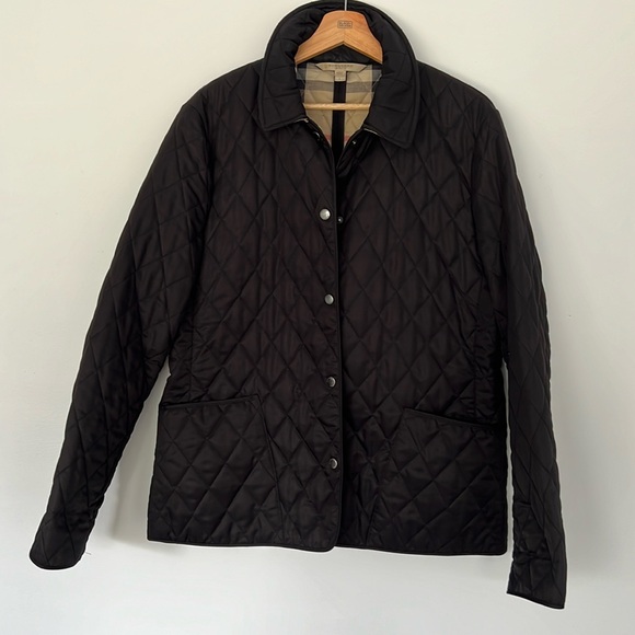 Authentic Burberry Nova Check Quilted Snap Button Down Jacket - Picture 2 of 8